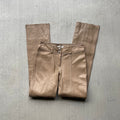 Hugo Buscati Tan Leather Slim Straight Leg Mid Rise Pant Vintage 2000s Size 6 Graphic Tee – Soft Feel · High-Quality Print