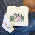 St Patricks Mama Sweatshirt with Kid Name Mama Sweatshirt For St Patrick39s Day Mama St Patricks Day Gift St Patricks Day Mom Shirt Sweatshirt – Premium Graphic · Great Gift For Fans