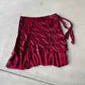 Vintage 2000s Y2K Velour Beaded Fairy Skirt With Silk Ruffle Trim Size Large Graphic Tee – Aesthetic Look · Trending Graphic Apparel