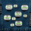 Agender Pronoun Pin Buttons Agender Pride Flag Tin Pins Custom Any Pronouns TheyThem ItIts XeXem ZeHir Ask Me My Pronouns Graphic Tee – Cozy Vibes · Top Pick For Any Outfit