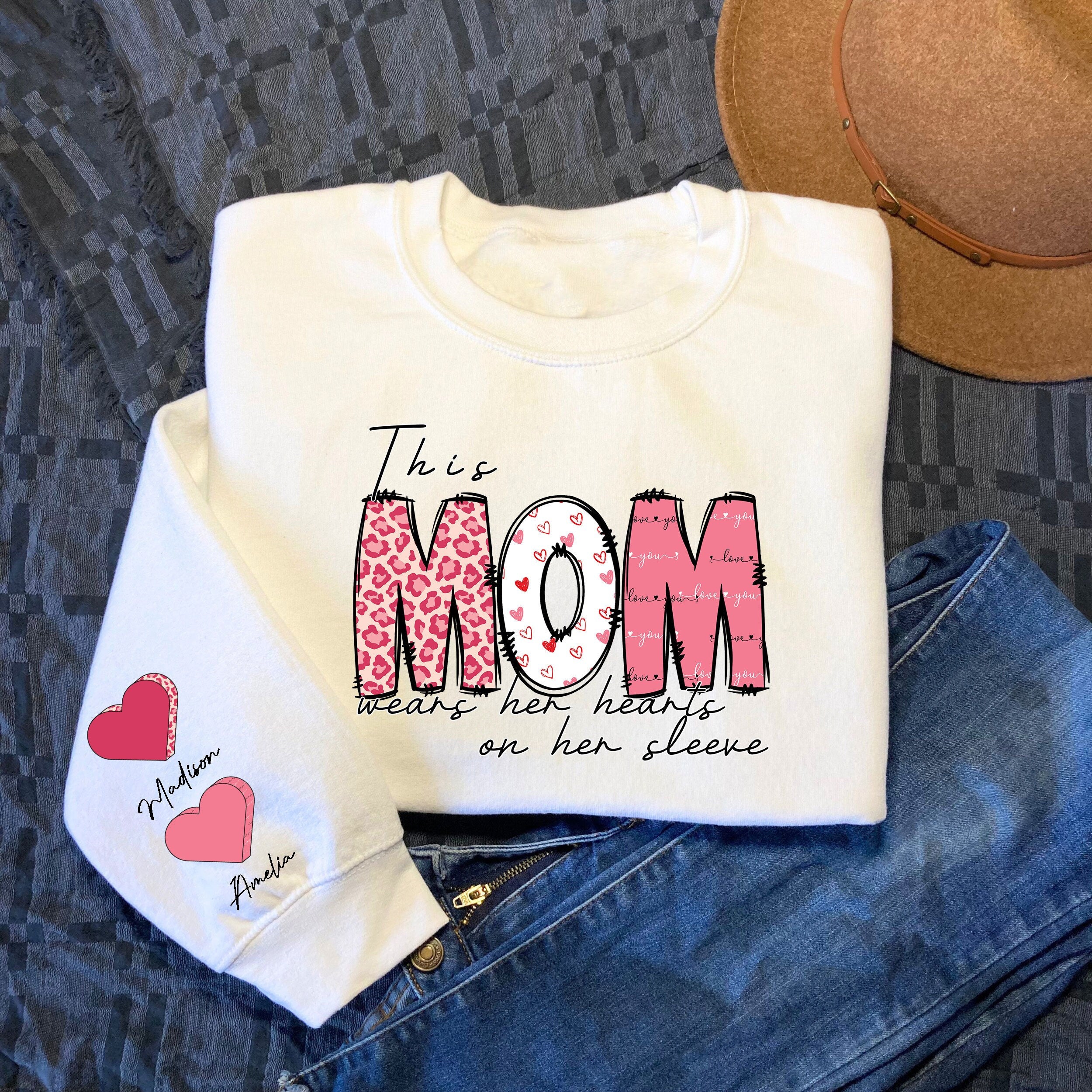 Custom Mama Hoodie with Kid Names on SleevePersonalized Mom Sweatshirt Mothers Day Gift Birthday Gift for Mom New Mom GiftMomma Sweater Hoodie – Cozy Vibes · Trending Graphic Apparel