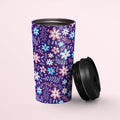 Subtle Transgender Pride Flowers Travel Mug Stainless Steel Transgender Tumbler Trans Pride Flag To Go Cup Insulated LGBTQ Thermos Graphic Tee – Easygoing Wear · High-Quality Print
