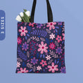 Subtle Bisexual Pride Flowers Tote Bag All Over Print Reusable Bag LGBTQ Pride Shoulder Bag Bi Pride Flag Shopping Bag Tote Bag – Premium Graphic · Great Gift For Fans