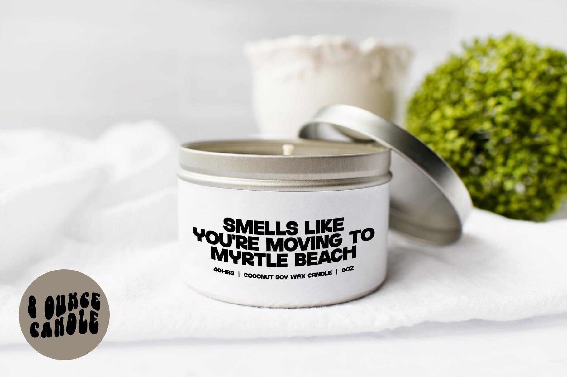 Myrtle Beach South Carolina SC Moving Away Friend Family Candle Gifts Tin Coconut Soy Wax Scented Aromatherapy Vanilla Coffee Graphic Tee – Premium Graphic · Top Pick For Any Outfit