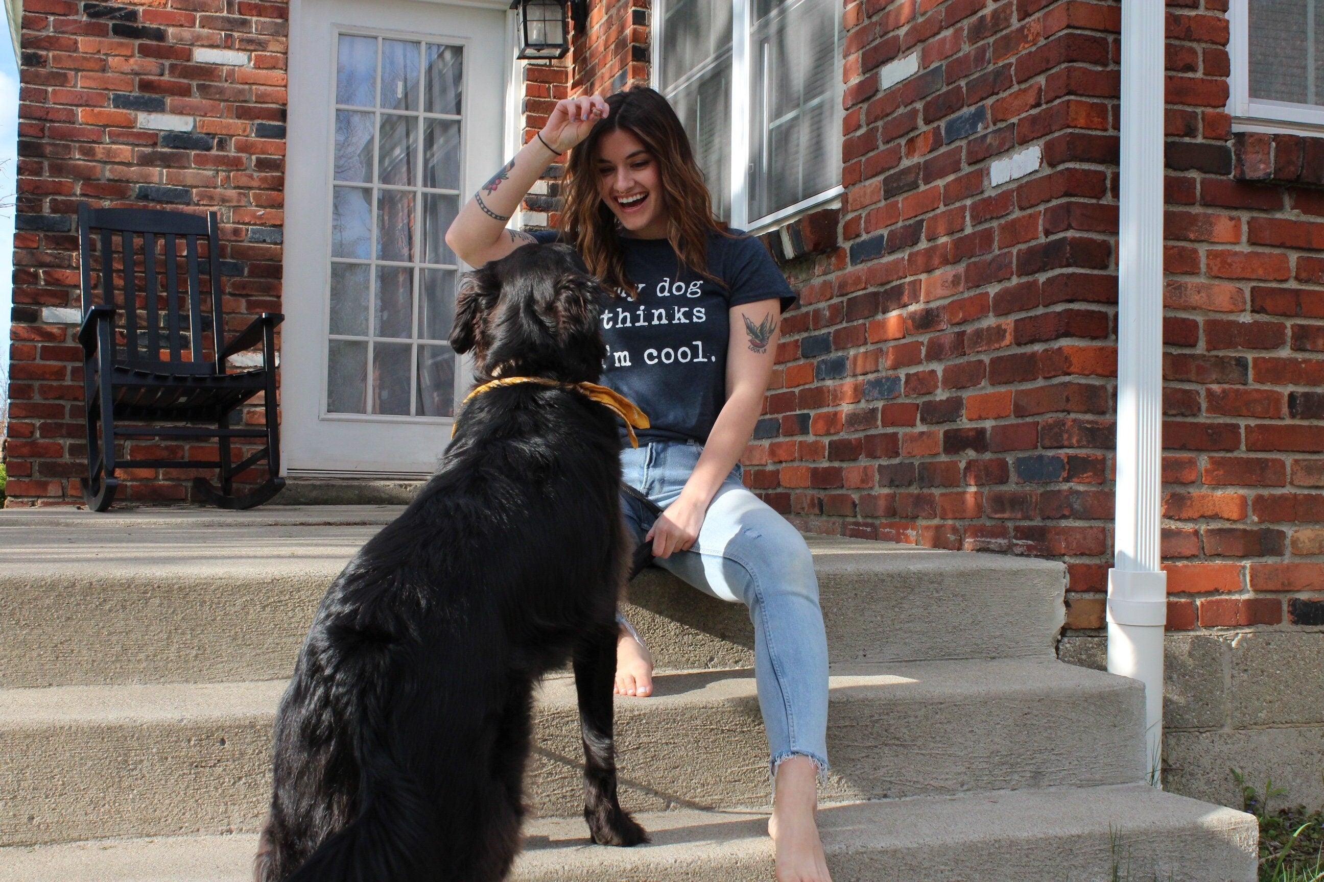 Funny Dog Shirt Dog Mom Shirt Womens Dog T shirt Gift for Dog Lovers Dog Shirt for Women My Dog Thinks Im Cool Shirt Dog Lover Graphic Tee – Feel-Good Design · Must-Have Style