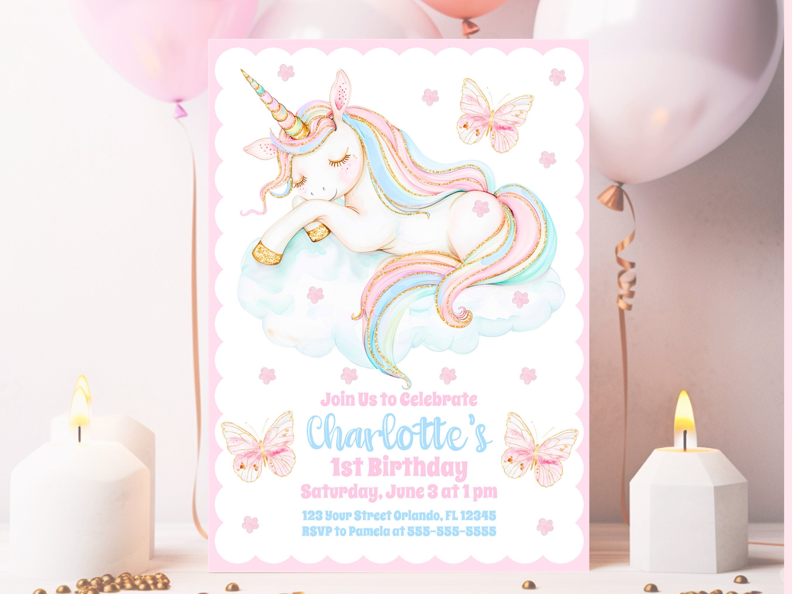 Unicorn Birthday Invitation PDF Unicorn Invite Editable Invitation Unicorn Party Invite Girl Birthday Invite Pastel Unicorn Whimsical UNI8 Graphic Tee – Warm & Stylish · High-Quality Print