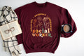 Retro Advocate Support Empower Social Worker Sweatshirt Social Work Month Shirt Social Worker Shirt School Social Worker MSW Grad LCSW Sweatshirt – Bold Style · Great Gift For Fans