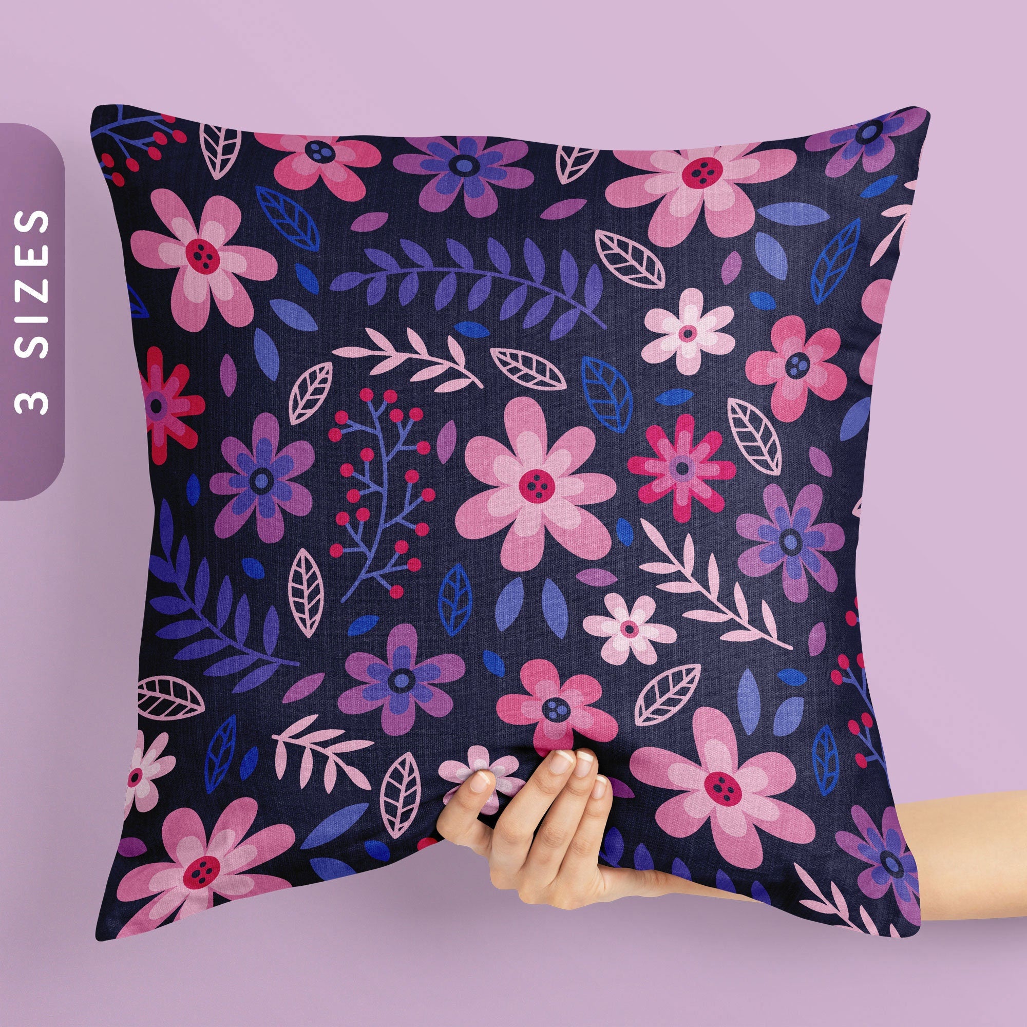 Subtle Bisexual Pride Flowers Pillow Case Insert All Over Throw Pillow Pride Cushion Cover LGBTQ Bi Pride Pillow Cover Graphic Tee – Everyday Comfort · Great Gift For Fans