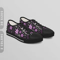 Subtle Asexual Pride Flowers Sneakers Low Top Men39s Women39s Sneakers BlackWhite Sole Ace Pride Flag Shoes Pride Outfit Graphic Tee – Warm & Stylish · Top Pick For Any Outfit