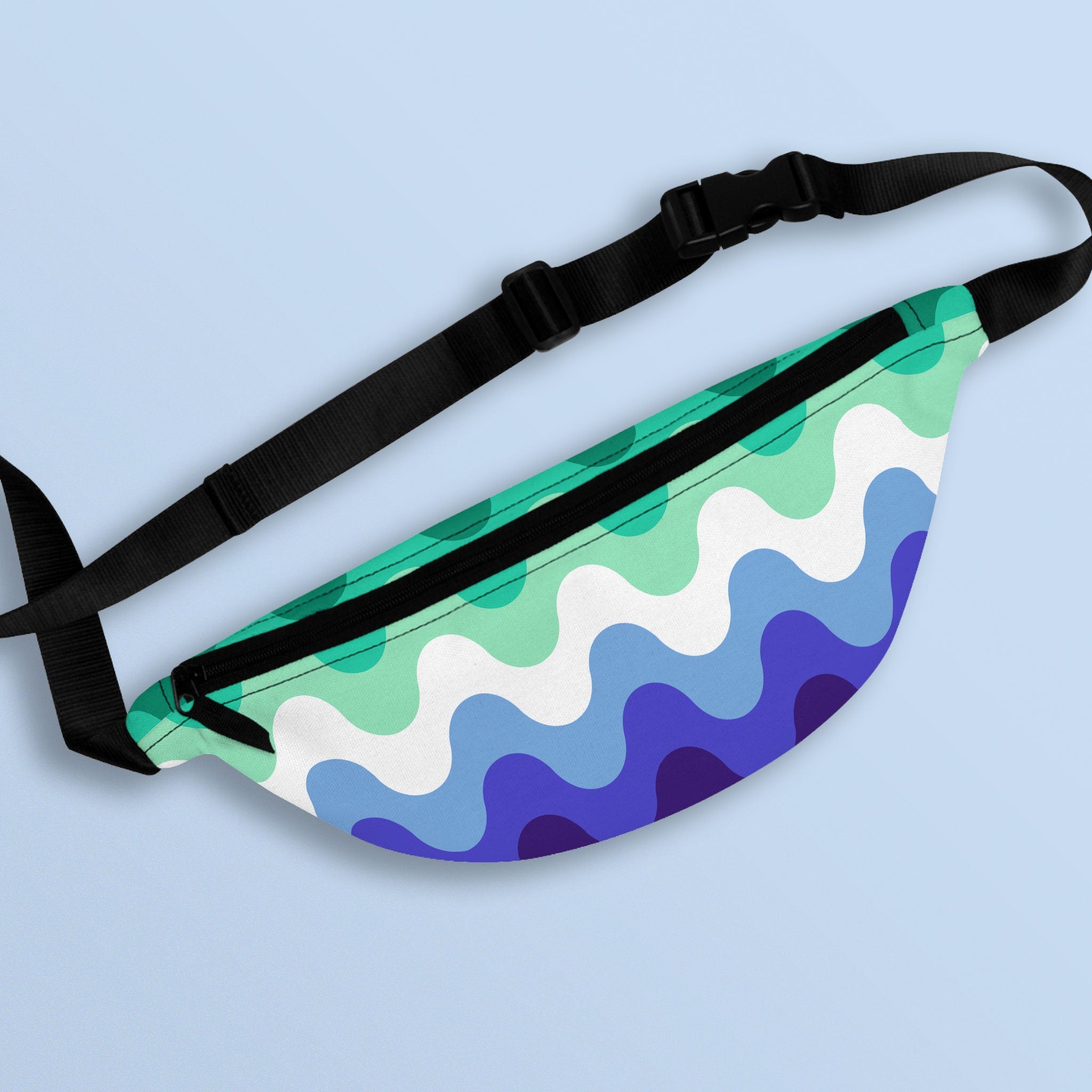 Subtle MLMGay Pride Waves Fanny Pack Gay MLM Pride Flag Belt Bag All Over Print Waist Bag Bum Bag Hip Bag Crossbody Bag Tote Bag – Aesthetic Look · Perfect For Daily Wear