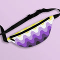 Subtle Nonbinary Pride Waves Fanny Pack LGBTQ Enby Pride Flag Belt Bag All Over Print Waist Bag Bum Bag Hip Bag Crossbody Bag Tote Bag – Soft Feel · Perfect For Daily Wear