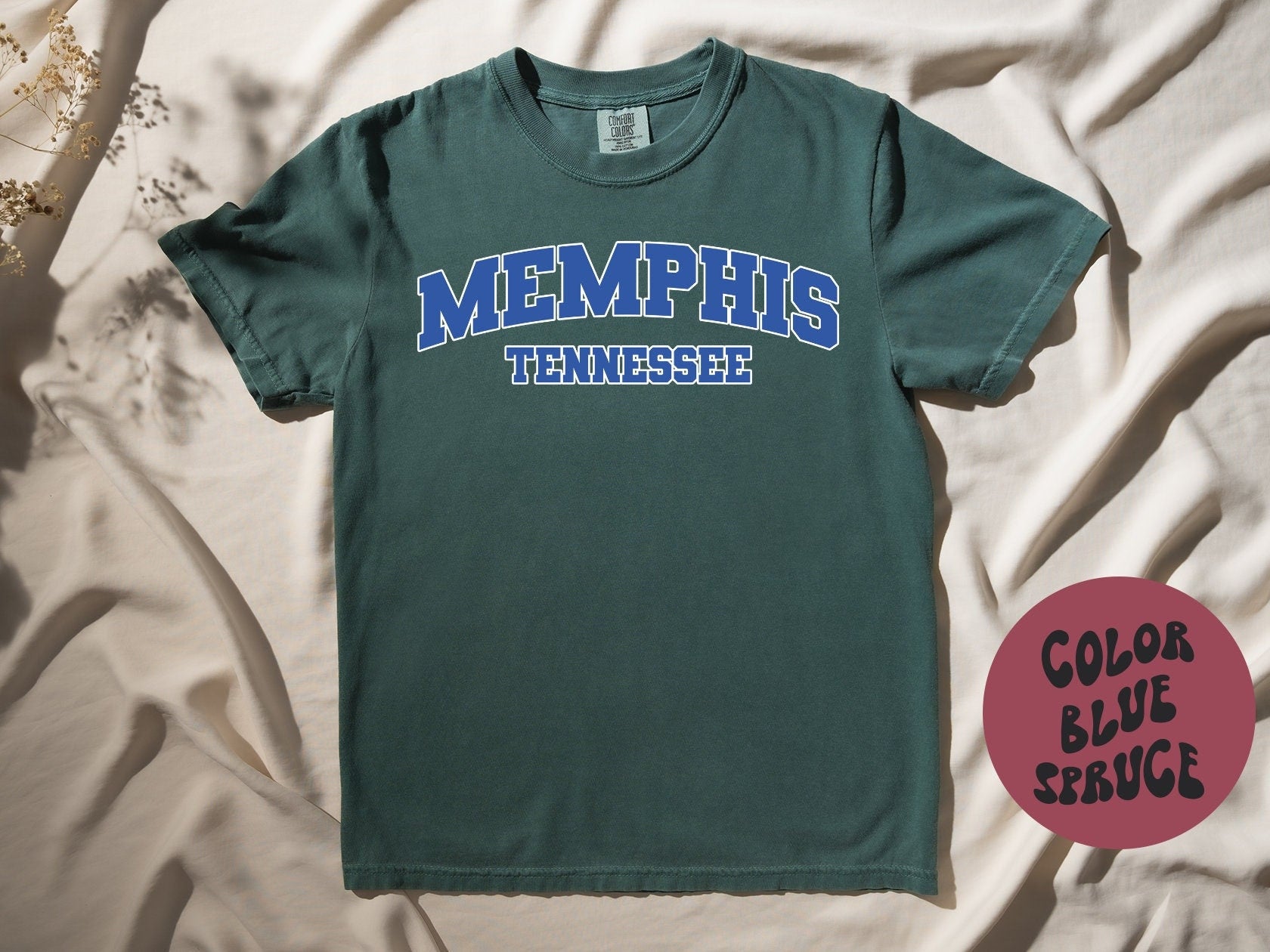 Memphis Tennessee TN Shirt Gifts COMFORT COLORS Tshirt Crew Neck Tee Crewneck Short Sleeve Men Women Graphic Tee – Easygoing Wear · Perfect For Daily Wear