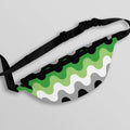 Aromantic Waves Fanny Pack LGBTQ Asexual Aromantic Pride Flag Belt Bag All Over Print Waist Bag Bum Bag Hip Bag Crossbody Bag Tote Bag – Aesthetic Look · High-Quality Print