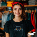 Mystical British Blue Cat T Shirt Striking Amber Eyes Feline Tee Unique Cat Lover Gift Unisex Cotton Shirt for Pet Enthusiasts Graphic Tee – Aesthetic Look · Must-Have Style