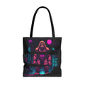 Bigfoot in a Cyber City AOP Tote Bag Tote Bag – Everyday Comfort · High-Quality Print