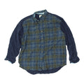 Gap Mens Navy Long Sleeved Button Up Check Shirt Vintage Retro Designer VTG Graphic Tee – Aesthetic Look · Top Pick For Any Outfit