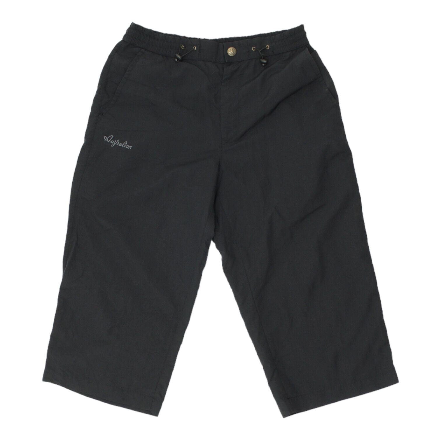 Australian Mens Black 34 Length Trousers Vintage Designer Black Long Shorts Graphic Tee – Bold Style · Trending Graphic Apparel