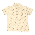 Fata Mens Cream Beige Short Sleeve Patterned Polo Shirt Vintage Designer VTG Graphic Tee – Aesthetic Look · Must-Have Style