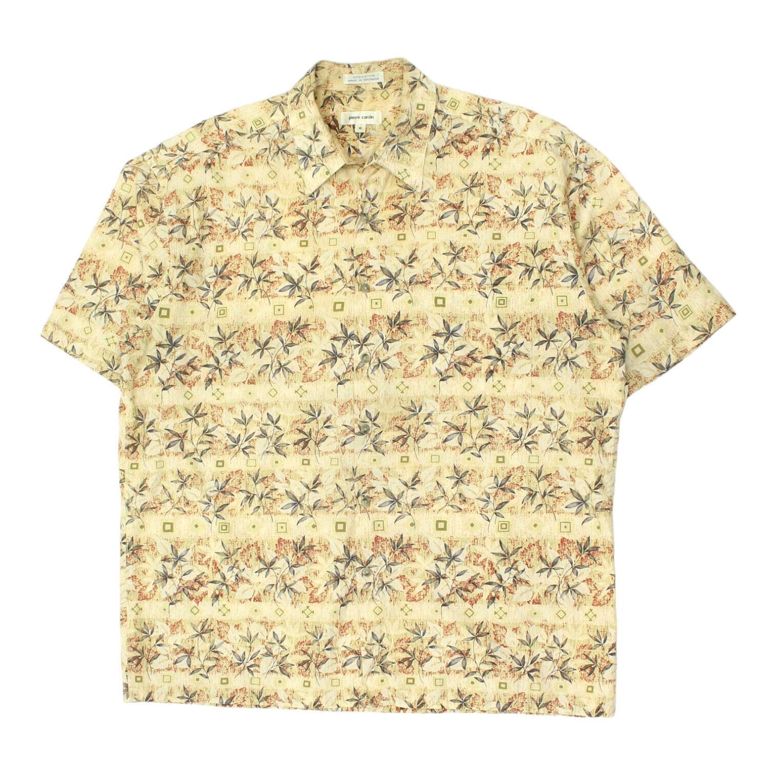 Pierre Cardin Beige Short Sleeve Hawaiian Shirt Vintage Luxury Designer VTG Graphic Tee – Bold Style · Must-Have Style