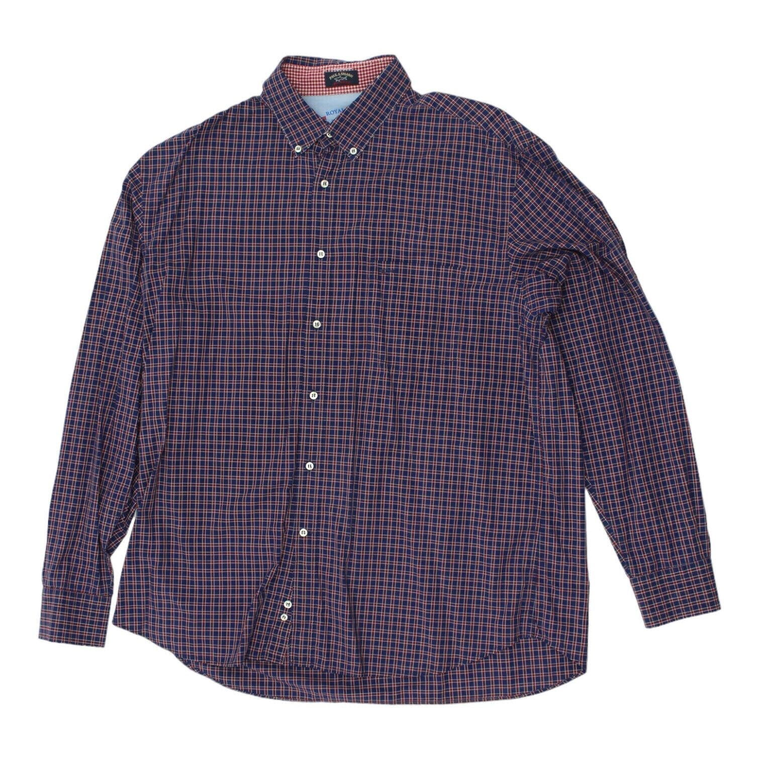 Paul Shark Mens Blue Red Check Button Down Collar Shirt Vintage Designer VTG Graphic Tee – Soft Feel · Top Pick For Any Outfit