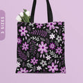 Subtle Asexual Pride Flowers Tote Bag All Over Print Reusable Bag LGBTQ Pride Shoulder Bag Ace Pride Flag Shopping Bag Tote Bag – Soft Feel · Perfect For Daily Wear