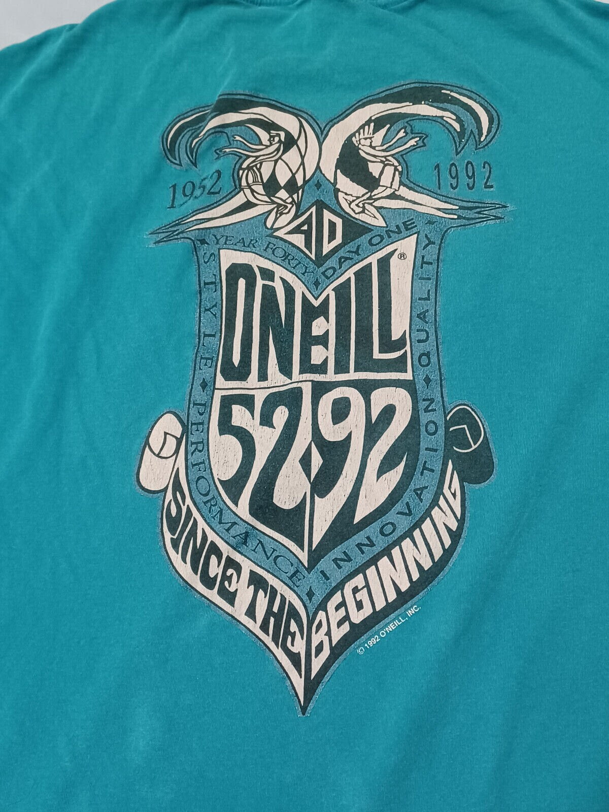 Vintage 1990s 90s 1992 O39Neill 40th Anniversary Surf Surfing T Shirt Blue XL Graphic Tee – Aesthetic Look · Top Pick For Any Outfit