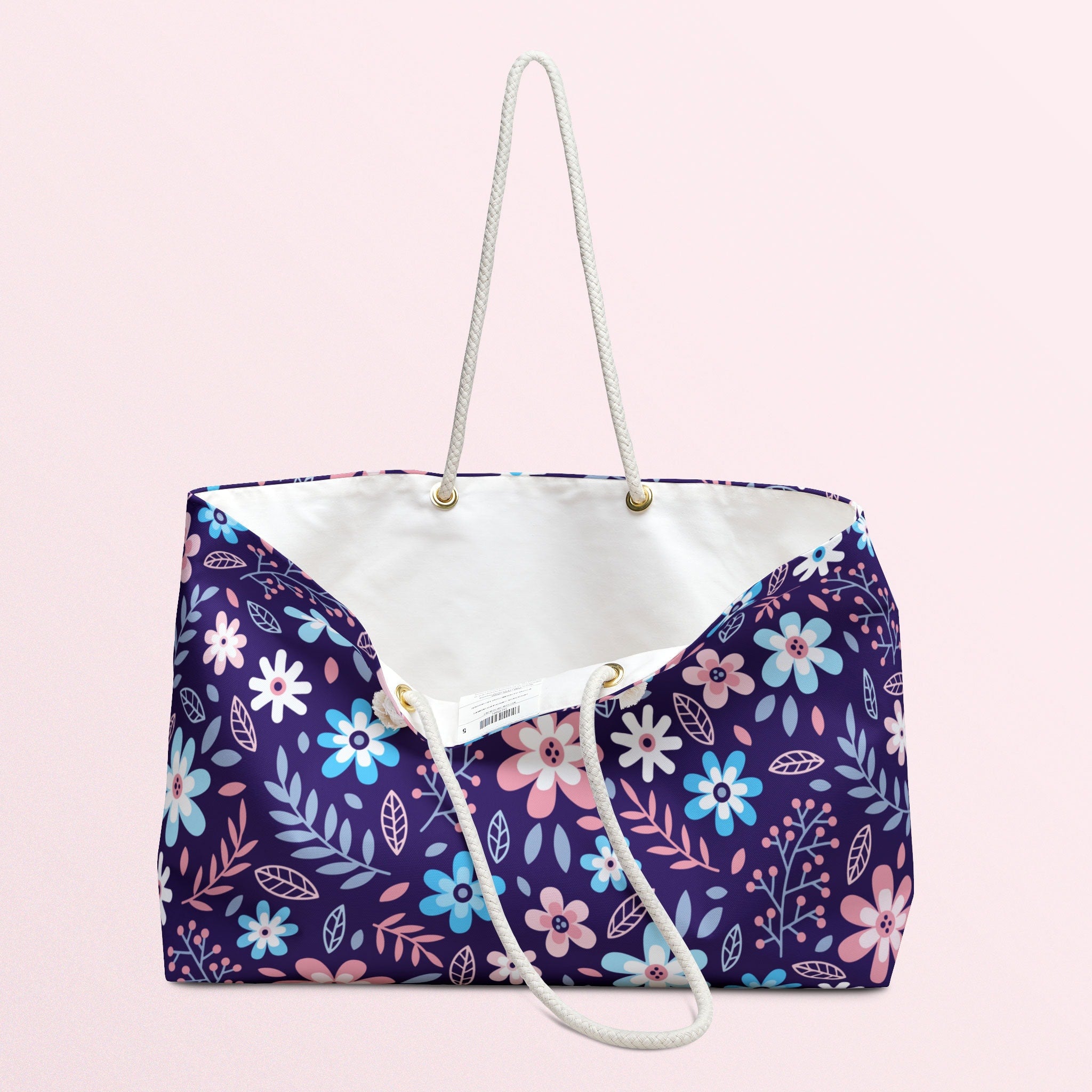 Subtle Trans Pride Flowers Weekender Bag All Over Print Oversized Beach Bag Transgender Pride Shopping Bag Trans Flag Accessories Bag Tote Bag – Aesthetic Look · Must-Have Style