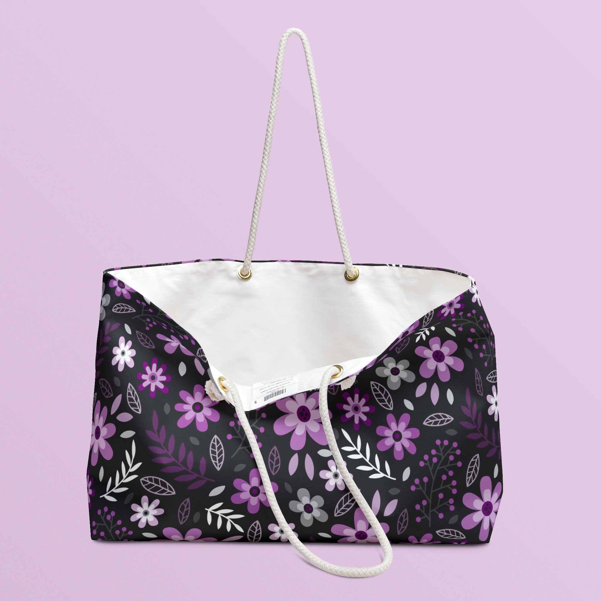Subtle Asexual Pride Flowers Weekender Bag All Over Print Oversized Beach Bag Asexual Pride Shopping Bag Ace Flag Accessories Bag Tote Bag – Premium Graphic · Must-Have Style