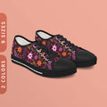 Subtle Lesbian Pride Flowers Sneakers Low Top Women39s Sneakers Black White Sole Lesbian Pride Flag Colors Shoes Lesbian Gift Graphic Tee – Fan Favorite · Great Gift For Fans