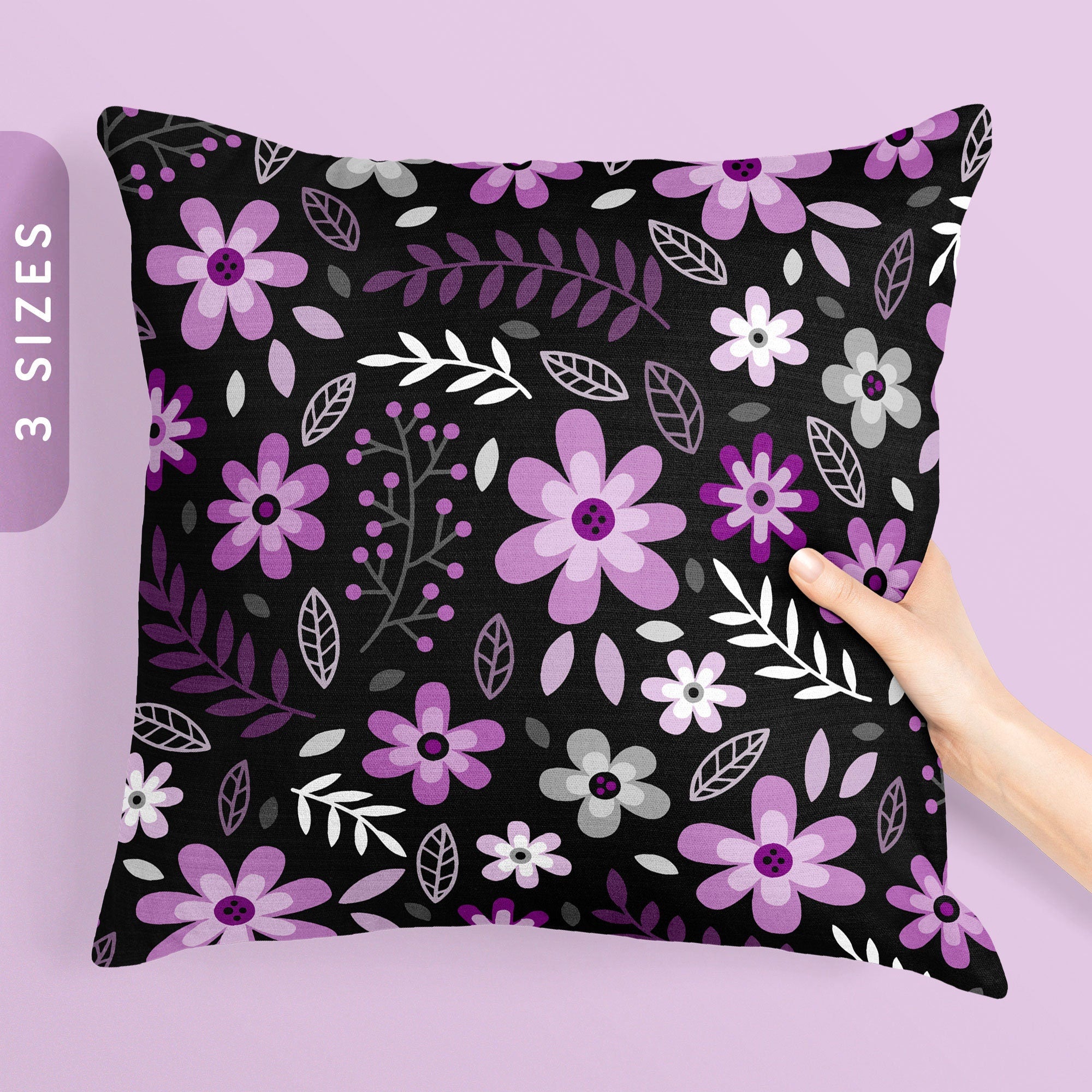Subtle Asexual Pride Flowers Pillow Case Insert All Over Throw Pillow Pride Cushion Cover LGBTQ Ace Pride Pillow Cover Graphic Tee – Easygoing Wear · Perfect For Daily Wear
