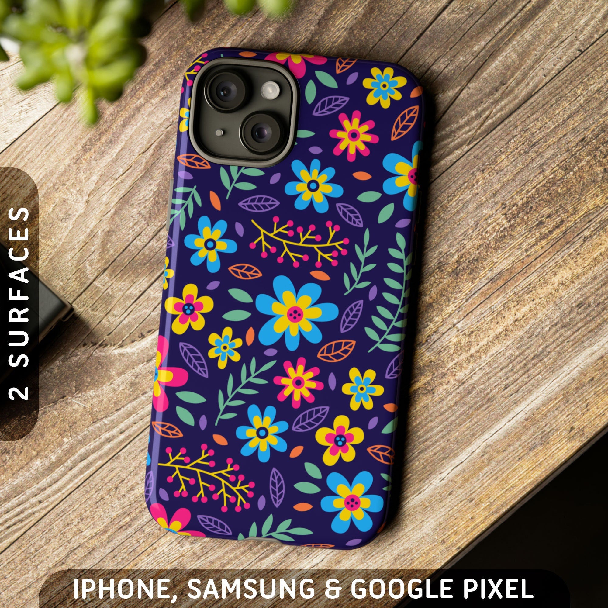 Subtle Pansexual Pride Flowers Tough Case iPhone 16 Pro Max Plus 15 14 13 12 11 Samsung S24 S23 S22 S21 Google Pixel 9 8 7 6 5 Phone Graphic Tee – Warm & Stylish · High-Quality Print