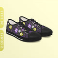 Subtle Nonbinary Pride Flowers Sneakers Low Top Sneakers Black and White Sole Enby Pride Flag Sneakers Non Binary Pride Outfit Graphic Tee – Aesthetic Look · High-Quality Print