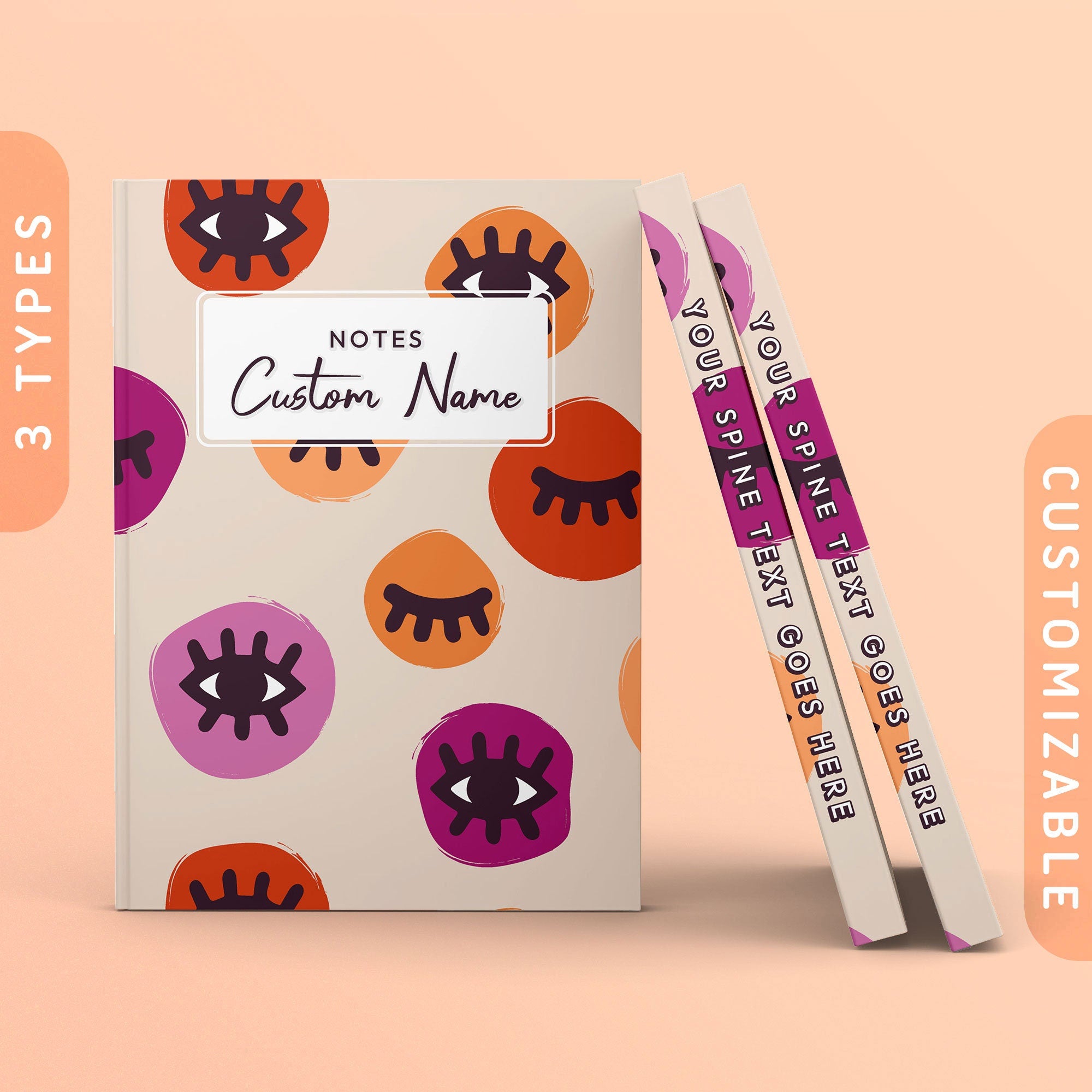 Personalized Subtle Lesbian Eyes Journal Lesbian Pride Flag Sketchbook Customizable Hardcover Notebook Custom Name Text Graphic Tee – Feel-Good Design · Perfect For Daily Wear