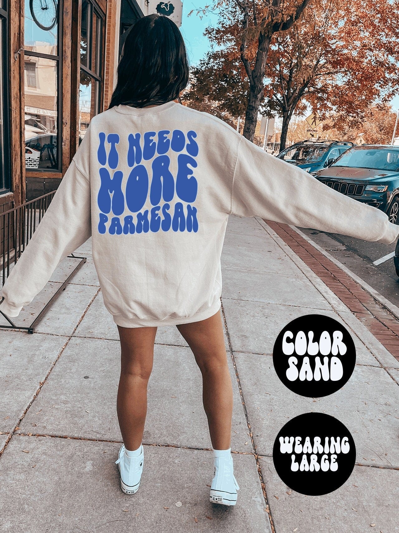 Parmesan BACK PRINT Sweatshirt Gifts Crewneck Funny Sweater Shirt Jumper Men Women Him Her Sweatshirt – Warm & Stylish · Must-Have Style