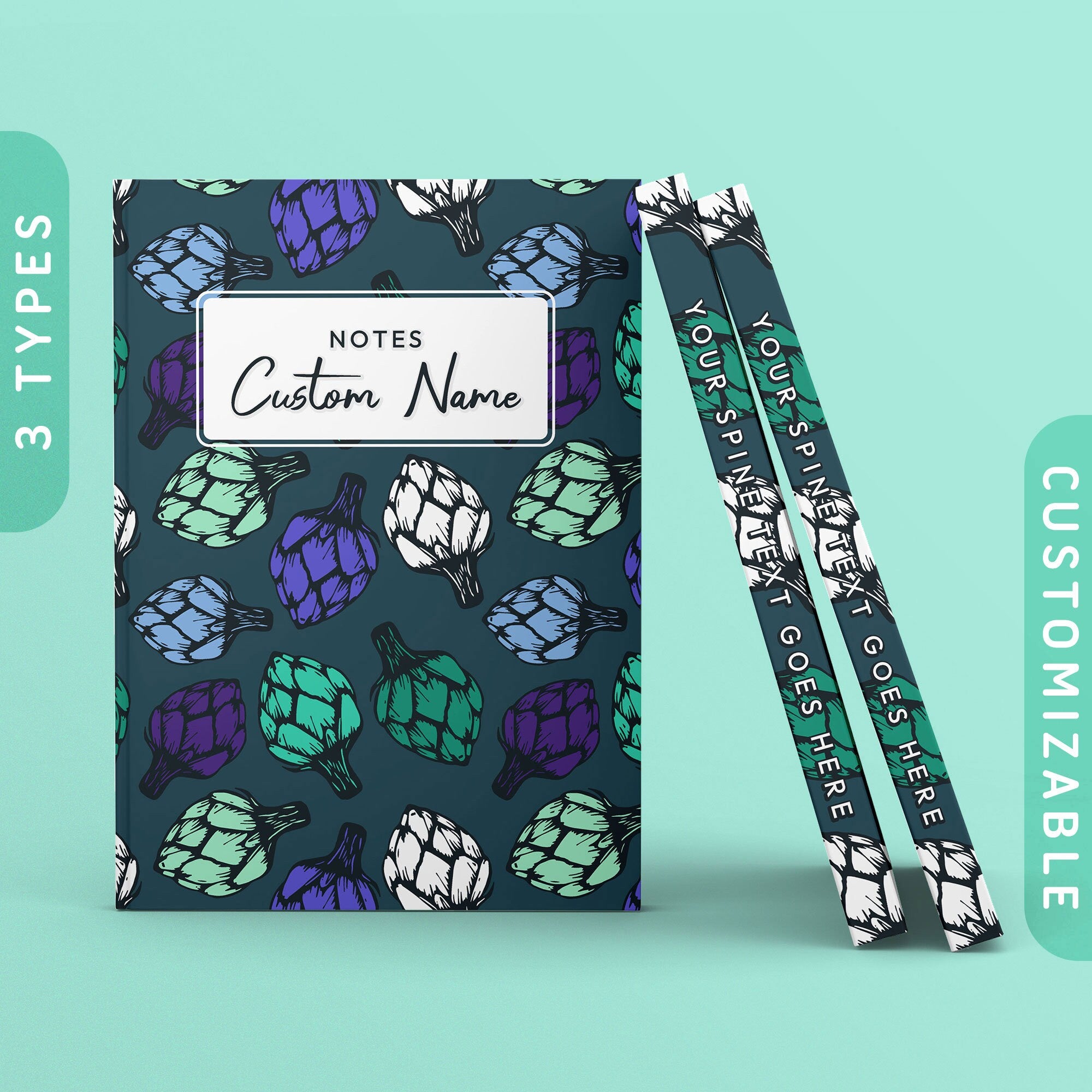 Personalized Subtle MLMGay Journal Gay MLM Pride Flag Artichokes Sketchbook Customizable Hardcover Notebook Custom Name Text Graphic Tee – Easygoing Wear · Top Pick For Any Outfit