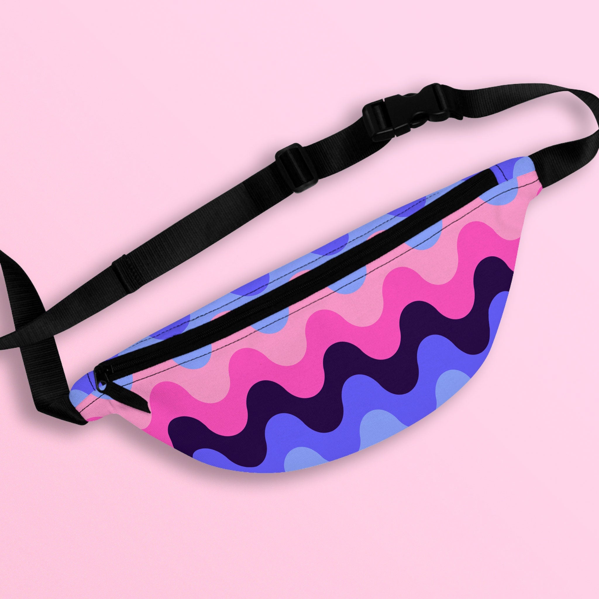 Omnisexual Waves Fanny Pack LGBTQ Omnisexual Pride Flag Belt Bag All Over Print Waist Bag Bum Bag Hip Bag Crossbody Bag Tote Bag – Everyday Comfort · Top Pick For Any Outfit