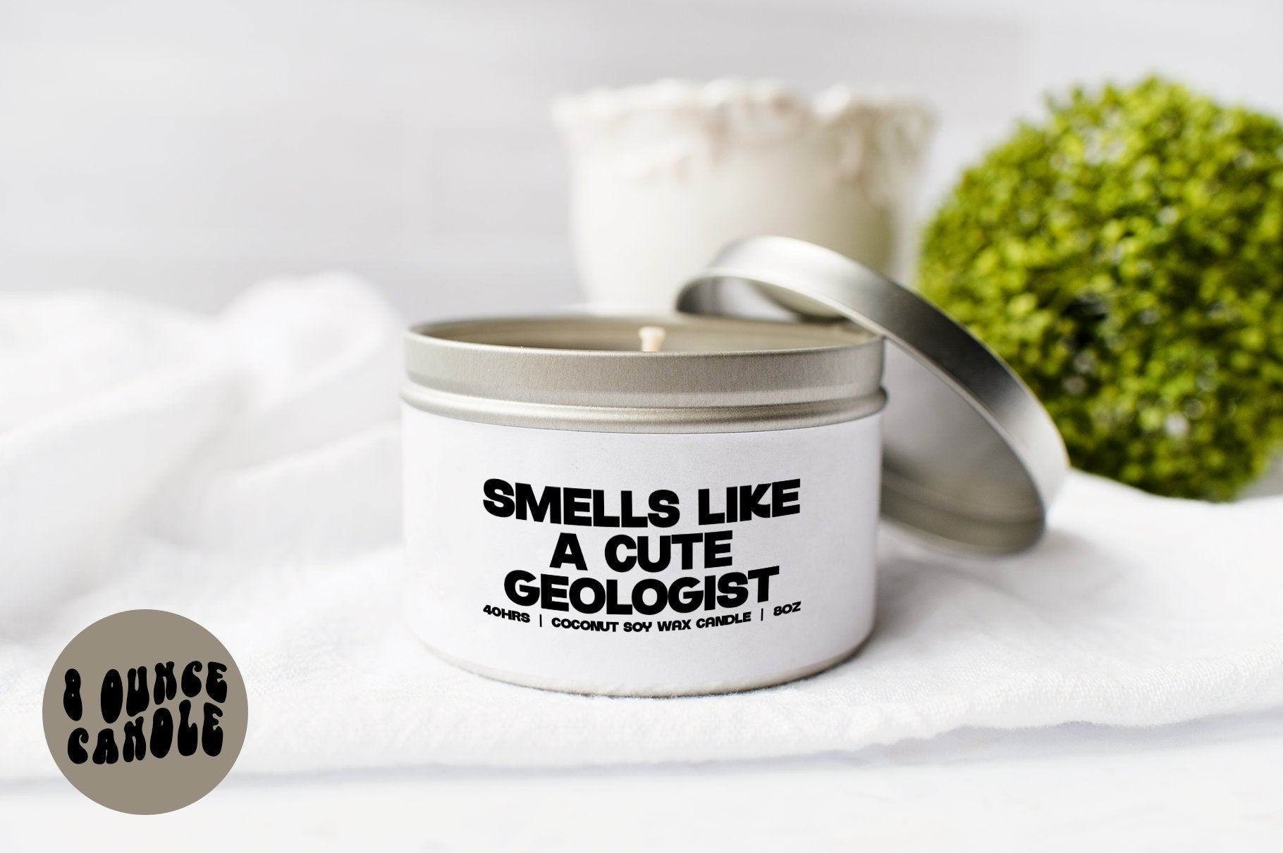 Geologist Geology Graduation Candle Gifts Tin Coconut Soy Wax Scented Aromatherapy Vanilla Coffee Home Office Decor Graphic Tee – Fan Favorite · Top Pick For Any Outfit