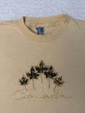 Vintage 1990s 90s Lake Louise Alberta Canada Embroidered Maple Leaf T Shirt L XL Graphic Tee – Bold Style · High-Quality Print