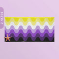 Subtle Nonbinary Pride Waves Beach Towel 30x60quot 36x72quot Beach Towel Bath Pool Towel Beach Lovers Towel Non Binary Enby Flag Towel Graphic Tee – Feel-Good Design · Perfect For Daily Wear