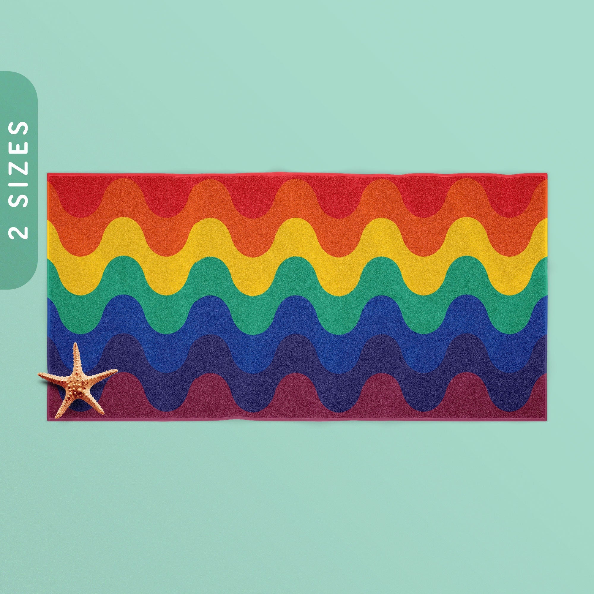 Subtle Rainbow Pride Waves Beach Towel 30x60quot 36x72quot Beach Towel Bath Pool Towel Beach Lovers Towel Rainbow Flag Towel Graphic Tee – Fan Favorite · Must-Have Style