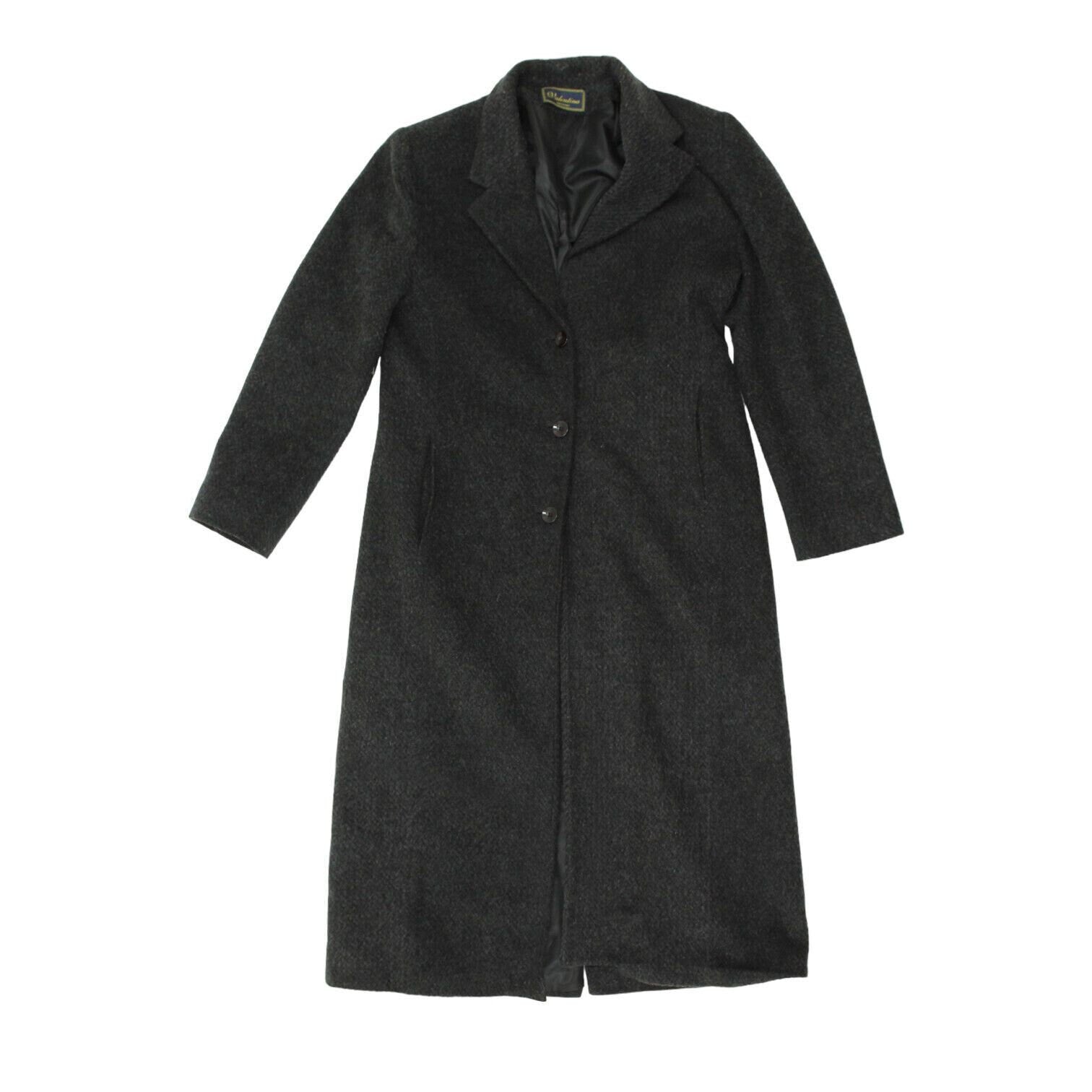 Valentina Womens Grey Long Button Up Overcoat Vintage Designer High End VTG Graphic Tee – Warm & Stylish · Great Gift For Fans