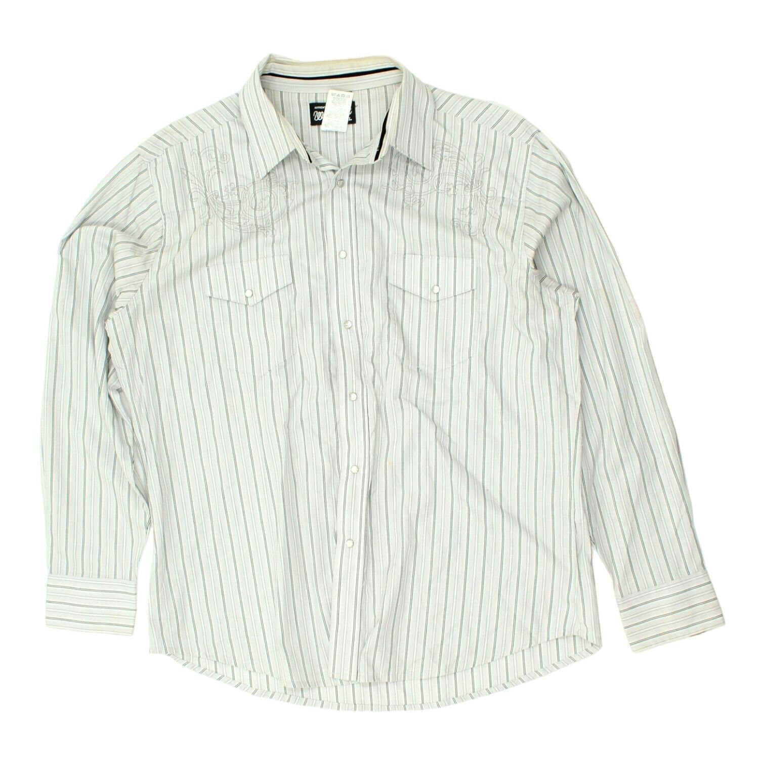 Wrangler Mens Grey Embroided Long Sleeve Shirt Vintage Western Style Designer Graphic Tee – Easygoing Wear · Perfect For Daily Wear