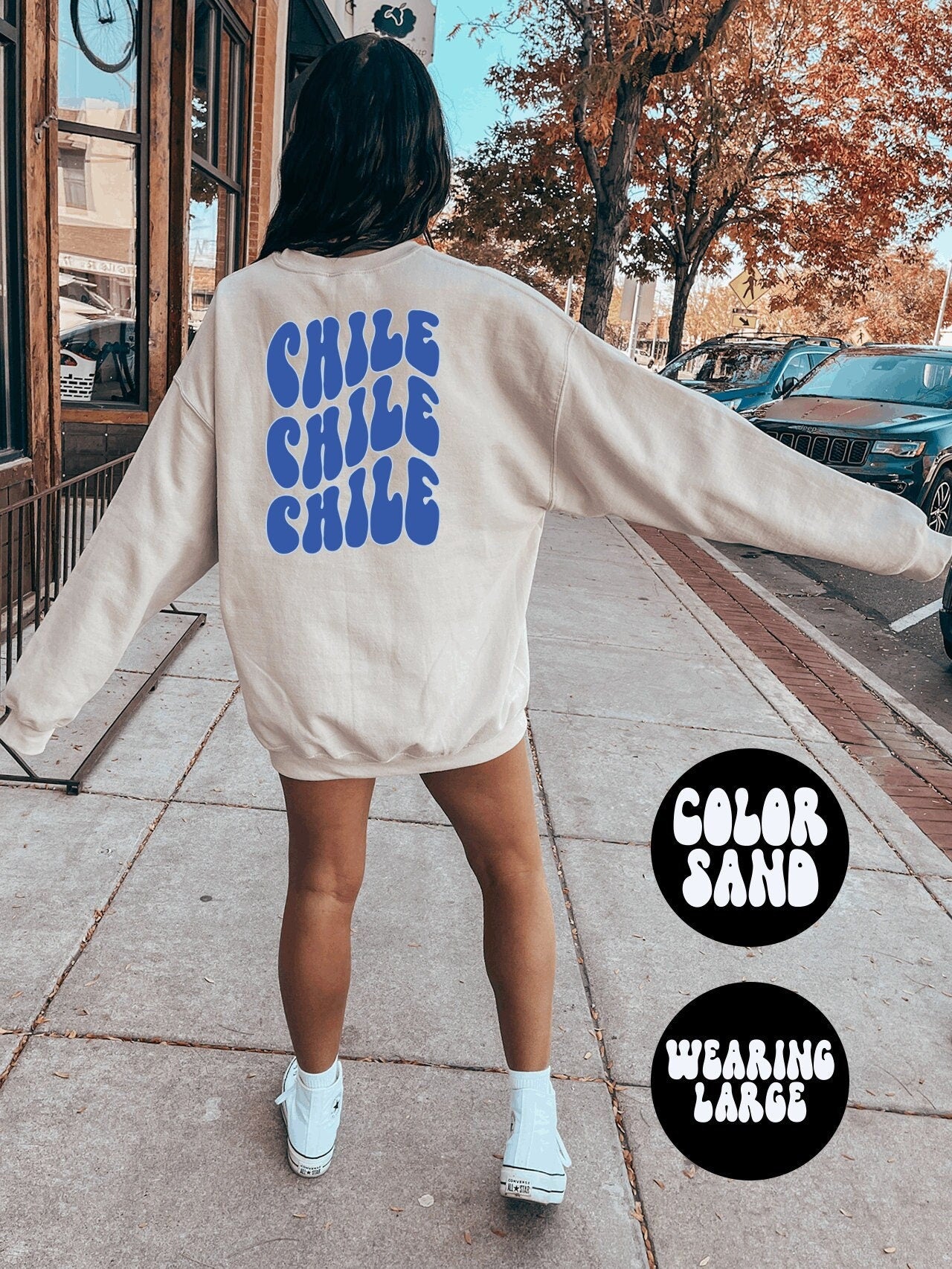 Chile Moving Away Trip BACK PRINT Sweatshirt Gifts Crewneck Funny Sweater Shirt Jumper Men Women Him Her Sweatshirt – Easygoing Wear · Must-Have Style