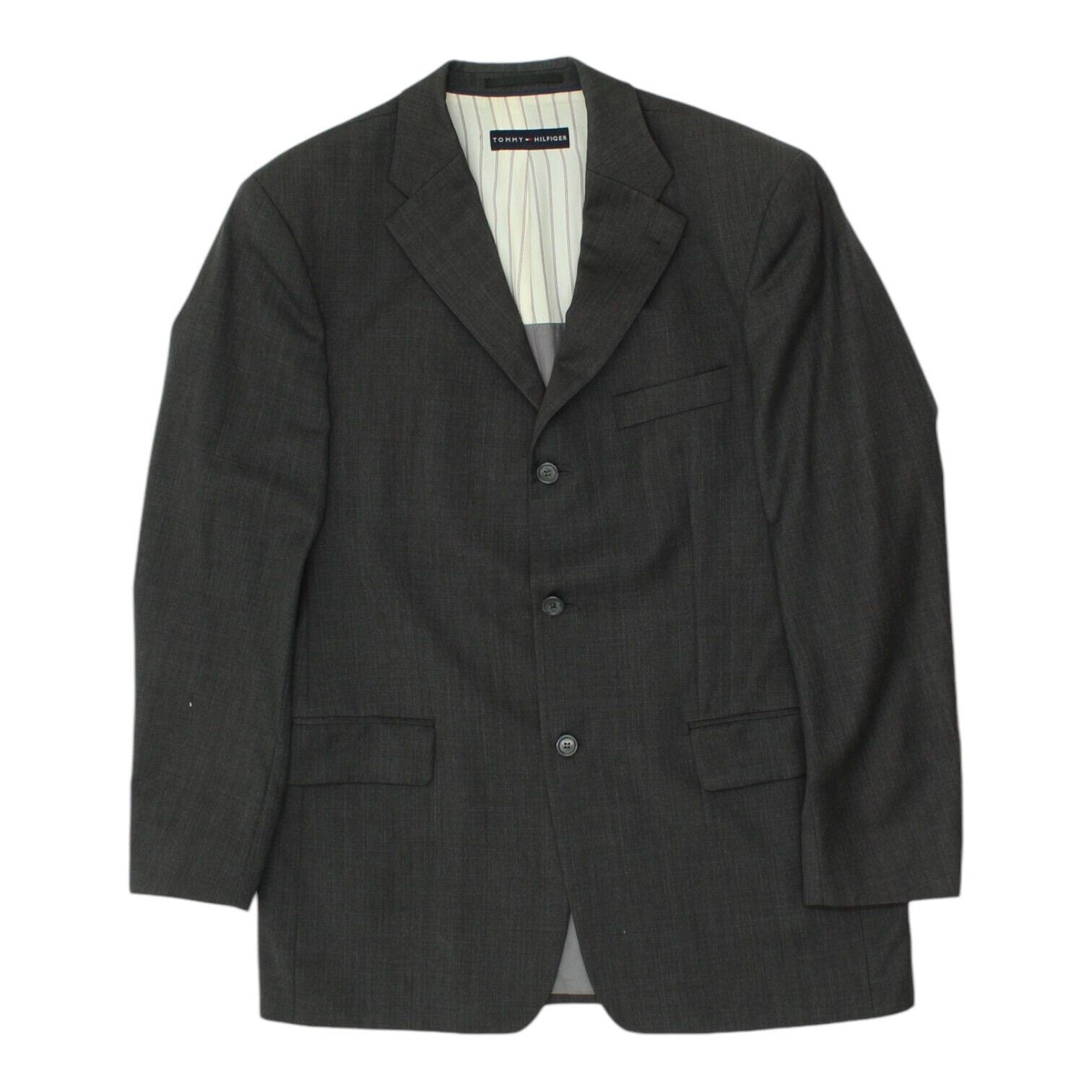 Tommy Hilfiger Mens Grey Wool Blazer Jacket Vintage High End Designer Suit VTG Graphic Tee – Everyday Comfort · Perfect For Daily Wear
