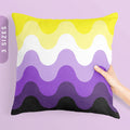 Subtle Nonbinary Pride Waves Pillow Case Insert All Over Throw Pillow Pride Cushion Cover LGBTQ Enby Pride Pillow Cover Graphic Tee – Fan Favorite · Great Gift For Fans