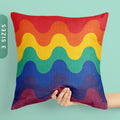 Subtle LGBTQ Pride Waves Pillow Case Insert All Over Throw Pillow Pride Cushion Cover LGBTQ Rainbow Pride Flag Color Pillow Cover Graphic Tee – Fan Favorite · High-Quality Print