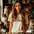 Cat Mama T Shirt Pawsitively Devoted Pet Parent Casual Tee Perfect for Feline Lovers Graphic Tee – Aesthetic Look · Great Gift For Fans