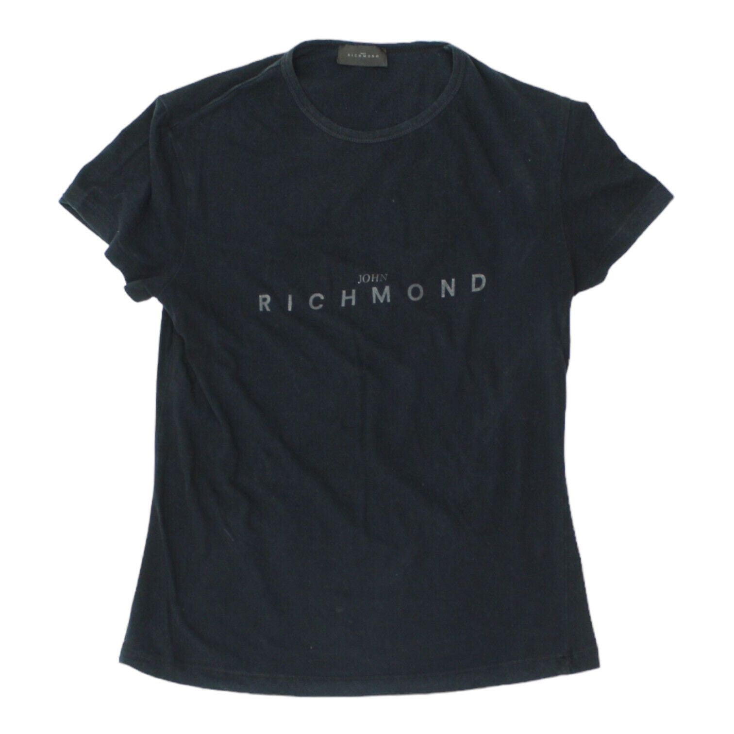 John Richmond Womens Navy Short Sleeve Tshirt Vintage High End Designer VTG Graphic Tee – Premium Graphic · Perfect For Daily Wear
