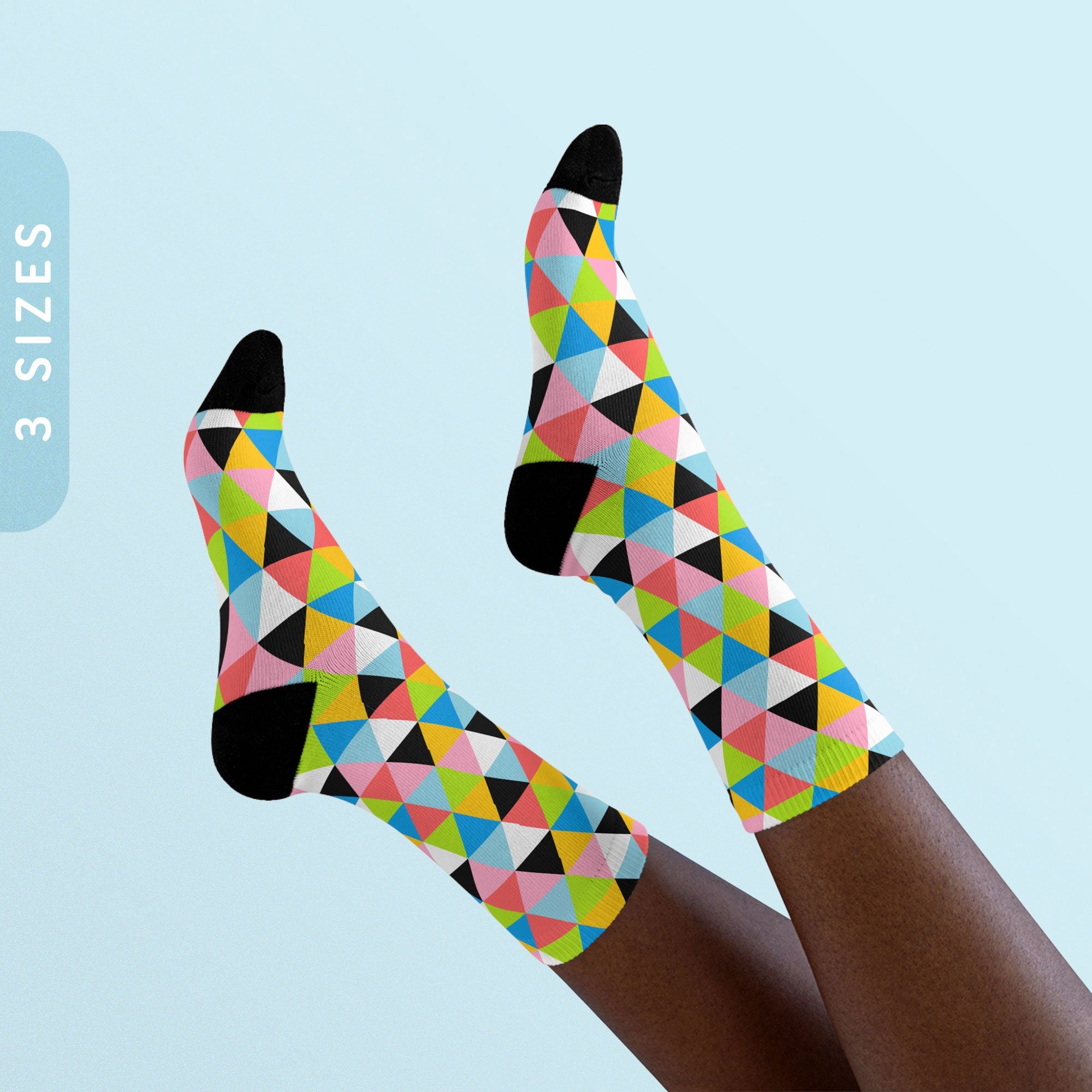 Queer Pride Socks LGBTQ Queer Pride Flag Triangles Sublimation Socks Lesbian Gay Bi Queer Flag Socks Queer Gift Queer Crew Socks Graphic Tee – Everyday Comfort · Perfect For Daily Wear