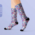Bigender Pride Socks Bigender Pride Flag Triangles Sublimation Socks Bigender Flag Socks Bigender Gift Bigender Crew Socks Graphic Tee – Fan Favorite · Trending Graphic Apparel